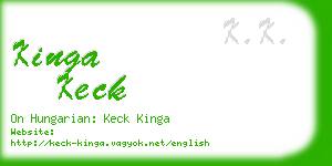 kinga keck business card